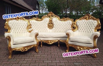 Beautiful Gold Sofa Set for Marriage