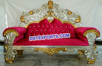 Gold Silver Love Seat For Muslim Wedding