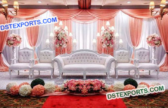 Modern White Sofa Set For Asian Wedding