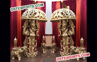 Fiber Ganesha Statues  For Wedding Decoration