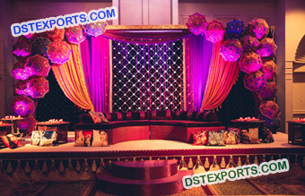 Backdrops Decoration With Candle Panel & Umbrellas