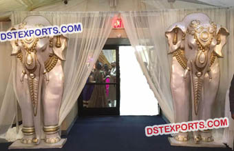 Fiber Elephant Statues For Wedding Gate