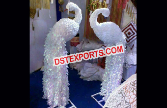 Flower Peacock Statues For Wedding Decoration