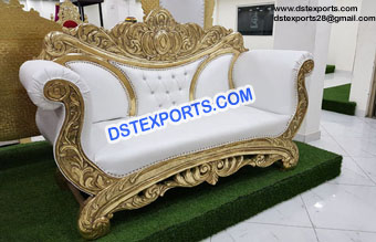 Royal Brass Metal Sofa For Wedding