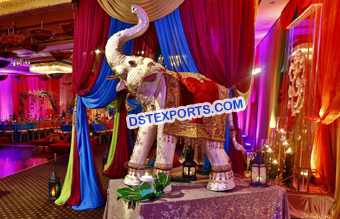 Elephant Statue For Indian Wedding Entrance Decor.
