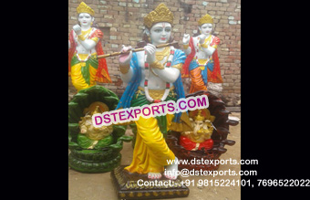 Lord Krishna Fiber Statue For Decoration