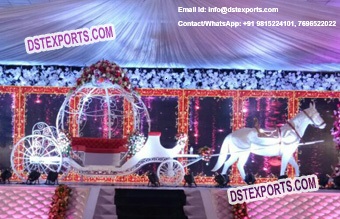 Latest Stage Decor with Cinderella Carriage