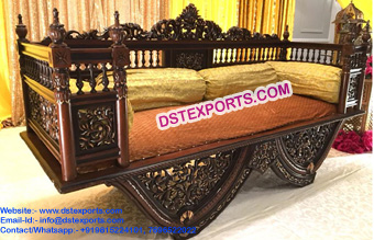 Wooden Carved Wedding Sofa