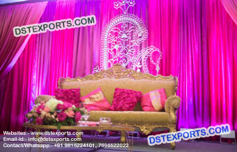 Wedding Stage Embrodried Paisley Design Backdrop