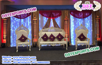 Asian Wedding Golden Sofa set