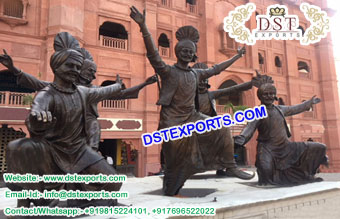 Punjabi Bhangra Boys Fiber Statue