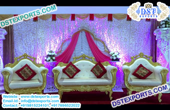 Stylish Sikh Wedding Wooden Hand-Carved Couch