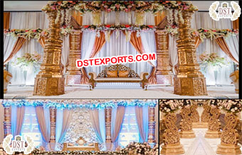 Traditional South Indian Wedding Dev Pillar Mandap