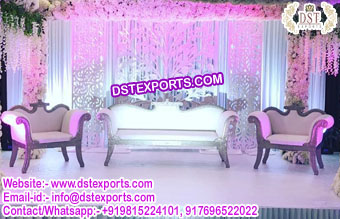 Elegant Wedding Reception Stage Couch & Chairs