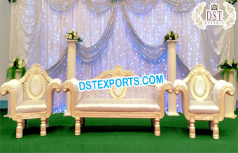 English Wedding White Diamond Sofa Set