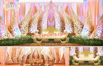 South Indian Wedding Lotus Shape Backdrop