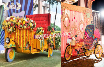 Creative Indian Bride Groom Entry Rickshaws