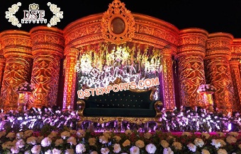 Grand Castle Theme Wedding Stage Decor