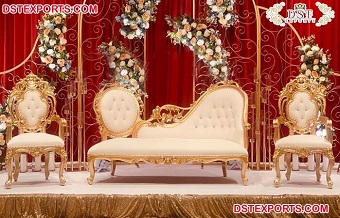 Italian Wedding Loveseat With Throne Chairs