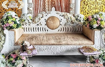 Modern Wedding Wooden Diwan Style Sofa