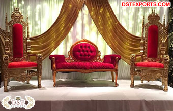 Luxury Wedding Loveseat & King Chairs