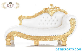 Hotsale Wedding Event White Gold Chaise