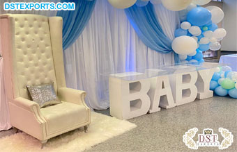 Beautiful Baby Shower Decor Letter Tables
