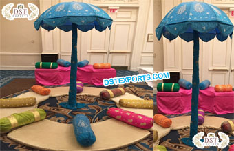 Mehndi Seating Mattresses with Umbrellas