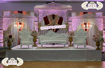 Bride Groom Wedding Loveseat & Chairs