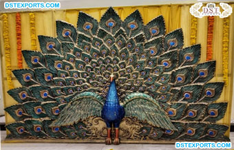 Buy Peacock 3D Backdrop for Wedding