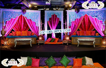 Henna Night Party Stage Backdrop Curtains