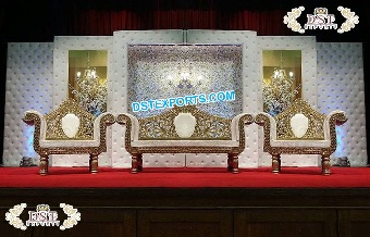 Luxury Leather Panel Wedding Stage Decoration