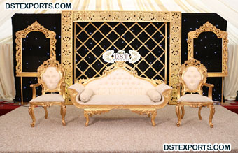 Elegant Wedding Stage Couple Sofa Set