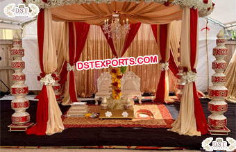 Decorative Wedding Mandap Matka Pillars