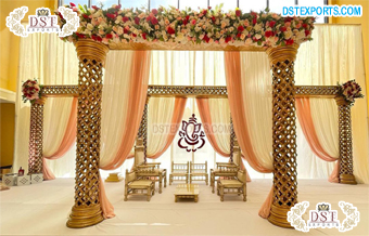 Luxury Indoor Wedding FRP Mandap Decoration