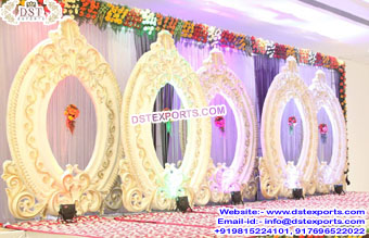 Wedding Backdrop Oval Design Fiber Frame