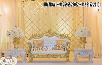 Prettiest Ring Ceremony Wedding Stage Loveseat