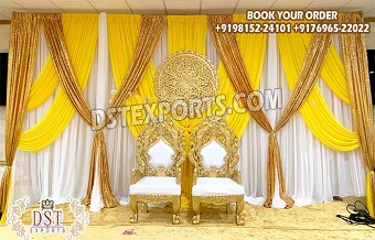 South Indian Wedding Bride Groom Couple Chair